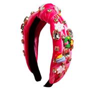 Diadema de tela de ala ancha para mujer, delicadas diademas de Navidad, antideslizantes, suministros de yoga para niñas dulces