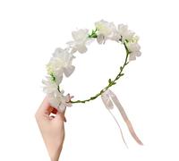 Diadema de tela suave con flores para niñas, corona de pelo floral para niños, fiesta de cumpleaños, boda, accesorios para fotos, diademas de tela ligera