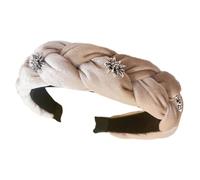 Diadema de tela trenzada hipoalergénica, con forma de coronilla, para pelo ventilado, para pieles delicadas, tareas deportivas, unisex, banda para el cabello