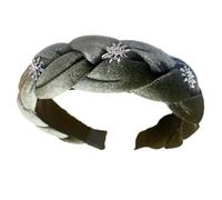 Diadema de tela trenzada hipoalergénica, con forma de coronilla, para pelo ventilado, para pieles delicadas, tareas deportivas, unisex, banda para el cabello