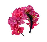 Diadema de temperamento con forma de flor étnica para novia, mujer, primavera, boda, fiesta, tocado para fotografía