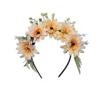 Diadema de temperamento con forma de flor étnica para novia, mujer, primavera, boda, fiesta, tocado para fotografía