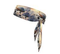 Diadema de Tenis con diseño de Aviones en Vuelo para Mujer, Banda para el Sudor para Entrenar, Lazo para la Cabeza para Correr, fútbol, Baloncesto y Atletismo.