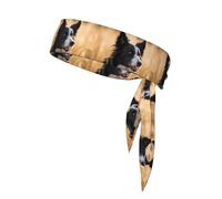 Diadema de Tenis con Estampado de Border Collie para Mujer, Banda para el Sudor para Entrenar, Lazo para la Cabeza para Correr, fútbol, Baloncesto y Atletismo.