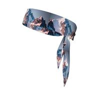 Diadema de Tenis con Estampado de montaña Nevada para Mujer, Banda para el Sudor para Entrenar, Lazo para la Cabeza para Correr, fútbol, Baloncesto y Atletismo.