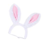 Diadema de terciopelo suave con orejas de conejo, para festival, perro, divertida diadema para el pelo que mejora la ternura y la comodidad