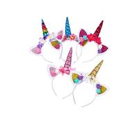Diadema de Unicornio para Niña, 5 Piezas, Tela, Fiesta