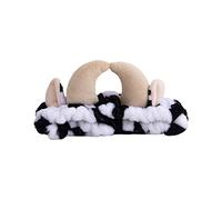 Diadema de vaca, cuernos de franela, bandana para maquillaje facial, banda elástica para el pelo, bandas para el pelo, orejas, turbante, diadema para el cabello