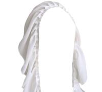 Diadema de velo con volantes para niñas, color blanco con ribete de encaje, diadema para monja, adornos para el pelo, pañuelo de encaje blanco