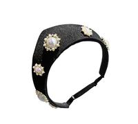 Diadema decorada con perlas, elegante adorno para el pelo para despedida de soltera, baile de graduación y otras festividades, diadema retro tipo coronilla