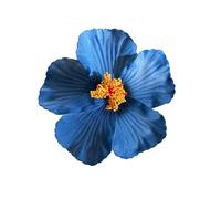 Diadema decorativa con clip de tinte vivo con diseño de flores de imitación, horquilla duradera no sorprendente para playa, vacaciones, ropa, accesorios florales, azul