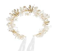 Diadema decorativa con perlas decoradas con corona, diadema para niñas, damas y entusiastas del cosplay, joyería para el cabello nupcial