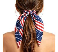 Diadema del 4 de julio, vendas de alta elasticidad, lazos rojos, blancos y azules, para viajes, vacaciones, al aire libre, día de la independencia, vacaciones en interiores