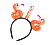 Diadema del Año de la Serpiente,Diadema de Serpiente del Año Nuevo Chino, Lindas Diademas con 3 Serpientes de Dibujos Animados, Diadema con lavado de cara de animal, accesorios para la cabeza para muj