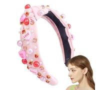 Diadema Del Día De San Valentín - Diadema De Con Perlas De Corazón Y Letras Anudadas, Accesorio Para El Cabello Con Joyas De Elegante, Banda Decorativa, Accesorios De De Tamaño U