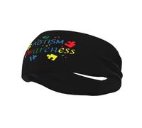 Diadema del Mes de Concientización sobre el Autismo Diadema Deportiva elástica Unisex, para Correr, Yoga, Deportes de Gimnasio