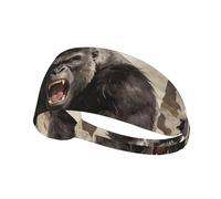 Diadema Deportiva Absorbente de Humedad con diseño de Simios y Monos para Hombres y Mujeres.