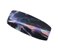 Diadema Deportiva Absorbente del Sudor, Moderna y Antideslizante, con Estampado de la técnica Time and Space Rift. Accesorio de Verano. Banda elástica Ideal para Gimnasio, fútbol, Yoga, Correr y Sen