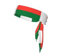 Diadema deportiva ajustable con la bandera de Madagascar, antideslizante, duradera, elegante y estable, adecuada para tenis, fútbol y correr