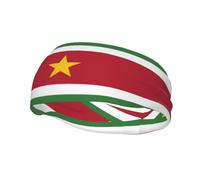 Diadema deportiva con bandera de Surinam para comodidad ligera, absorbente, elástica, transpirable, actividades al aire libre
