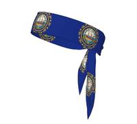 Diadema deportiva con bandera del estado de New Hampshire para playa, verano, tropical, ajustable, antideslizante, absorbe la humedad para correr, banda para la cabeza ninja