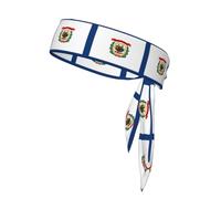 Diadema deportiva con bandera del estado de Virginia Occidental, para playa, verano, tropical, ajustable, antideslizante, absorbe la humedad para correr, banda para la cabeza ninja
