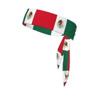 Diadema deportiva con diseño de bandera de México, adecuada para viajes al aire libre y varios deportes. Diadema deportiva unisex que absorbe el sudor