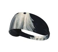 Diadema Deportiva con diseño de Fantasma de sábana Blanca para Hombre y Mujer, Ideal para Entrenamiento, Atletismo, Correr, Yoga, Baloncesto y Gimnasio.