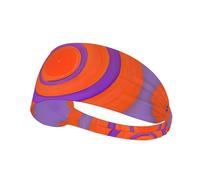 Diadema deportiva con estampado circular naranja en el centro, diadema para ciclismo, tenis, viajes y deportes al aire libre