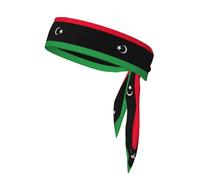Diadema deportiva con estampado de bandera de Libia, unisex, para correr, fitness, tenis, ciclismo, yoga