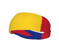 Diadema deportiva con estampado de bandera de Rumania, banda elástica transpirable para el pelo, para correr, ciclismo, yoga, gimnasio, unisex