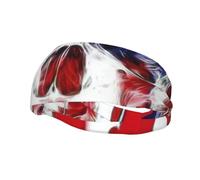 Diadema deportiva con estampado de calavera de bandera estadounidense, banda elástica transpirable para correr, ciclismo, yoga, gimnasio, unisex