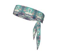Diadema Deportiva con Estampado de Cisne Enamorado Que Absorbe el Sudor, Diadema Deportiva Unisex, Adecuada para Viajes al Aire Libre y Diversos Deportes.