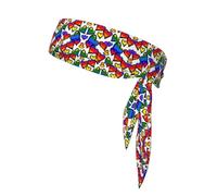 Diadema deportiva con estampado de corazones de orgullo gay de colores arcoíris, para mujeres y hombres, unisex, talla adecuada para todos