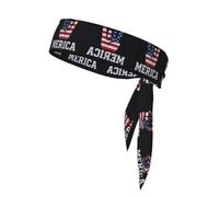 Diadema deportiva con estampado de gestos de la bandera estadounidense, pañuelo deportivo duradero, ideal para voleibol y entrenamientos