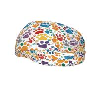 Diadema Deportiva con Estampado de Huellas de Patas, Transpirable, para Correr, Yoga y Fitness (Unisex).