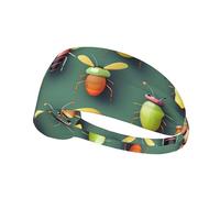 Diadema Deportiva con Estampado de Insectos Atlas, Diadema elástica para Yoga, Adecuada para Correr, Hacer Ejercicio, Ciclismo y Otros Deportes.
