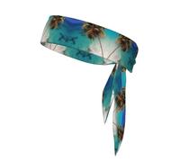 Diadema deportiva con estampado de Islas del Caribe, adecuada para viajes al aire libre y varios deportes. Diadema deportiva unisex que absorbe el sudor