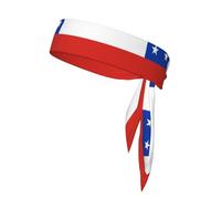 Diadema Deportiva con Estampado de la Bandera de Chile Que Absorbe el Sudor, Diadema Deportiva Unisex, Adecuada para Viajes al Aire Libre y Diversos Deportes.