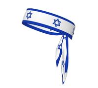 Diadema Deportiva con Estampado de la Bandera de Israel Que Absorbe el Sudor, Diadema Deportiva Unisex, Adecuada para Viajes al Aire Libre y Diversos Deportes.