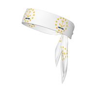 Diadema Deportiva con Estampado de la Bandera del Estado de Rhode Island Que Absorbe el Sudor, Diadema Deportiva Unisex, Adecuada para Viajes al Aire Libre y Diversos Deportes.