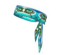 Diadema Deportiva con Estampado de paisajes de Maldivas - Cinta para la Cabeza de Doble Cara Que Absorbe la Humedad para Correr, Yoga y Gimnasio.