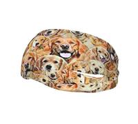 Diadema deportiva con estampado de perros labrador retriever, para entrenamiento, correr, unisex, divertida