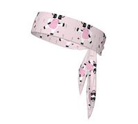 Diadema deportiva con estampado de ternero de dibujos animados, adecuada para baloncesto, correr y pista y campo