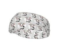 Diadema Deportiva con Estampado de Vaca lechera de Dibujos Animados, Transpirable, para Correr, Yoga y Fitness (Unisex).