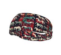 Diadema Deportiva con Estampado de Varios Tipos de Caballos, Transpirable, Ideal para Correr, Yoga y Fitness. Unisex.
