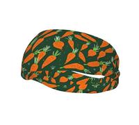 Diadema Deportiva con Estampado de Zanahoria Happy Carrot, Transpirable, para Correr, Yoga y Fitness (Unisex).