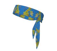 Diadema deportiva con impresión de mapa del Reino Unido, pañuelo deportivo duradero, ideal para voleibol y entrenamientos