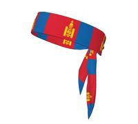 Diadema deportiva con la bandera de Mongolia para tenis, adecuada para baloncesto, correr y pista y campo