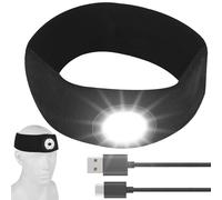 Diadema Deportiva con Linterna Frontal LED: Diadema para Tejer Linterna frontal Recargable por USB, 9 Cuentas de Lámpara LED Gorro Para correr, Linterna Frontal de 3 modos Diadema de alta elasticidad